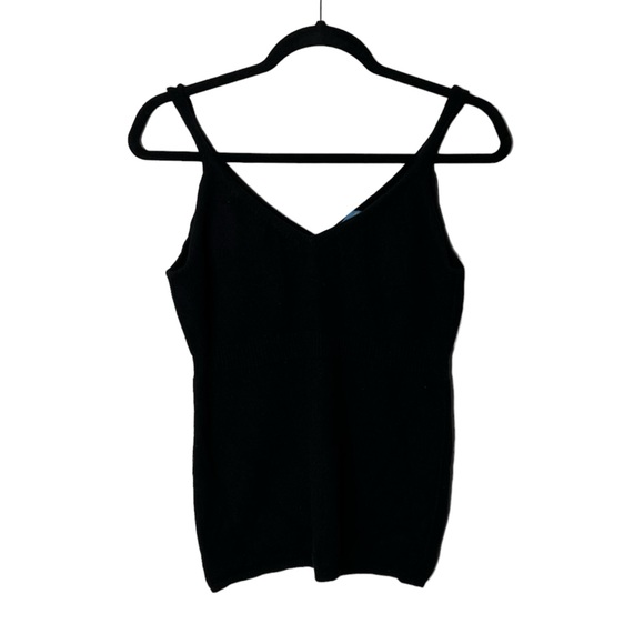 White + Warren Cashmere Tank Black Size XL Basic Minimalist - Picture 1 of 6